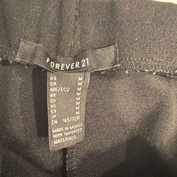 Forever 21 Black Wide-Leg Pants with Tie Waist - Picture 3 of 6